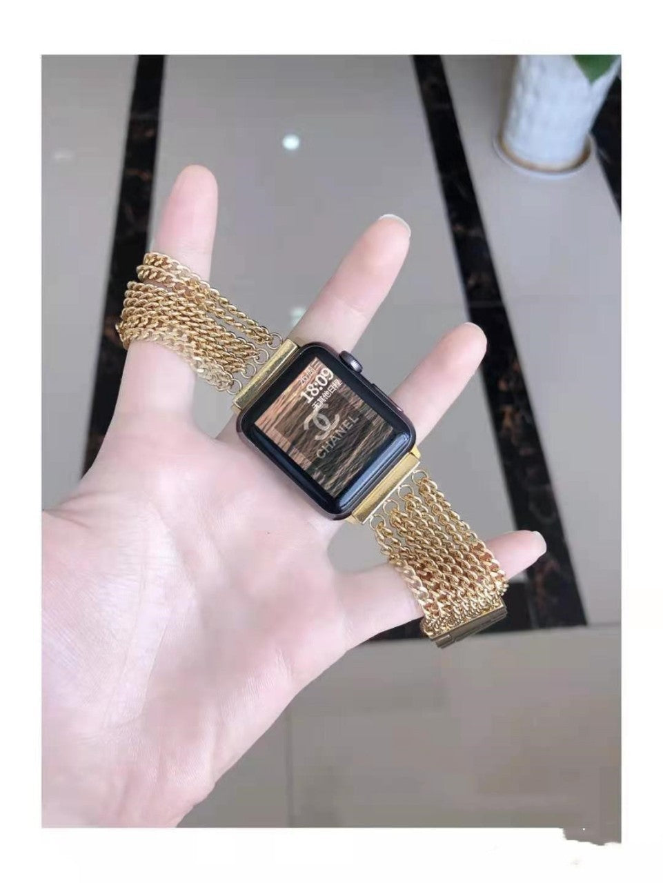 Apple Metal Bracelet Strap Stainless Steel Chain Strap