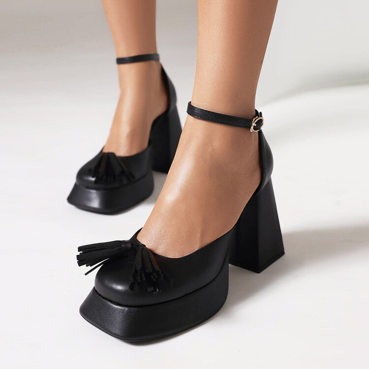 European And American Style Tassel High Heels For Women