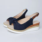 Bow Wedge Casual Sandals Women's Rubber