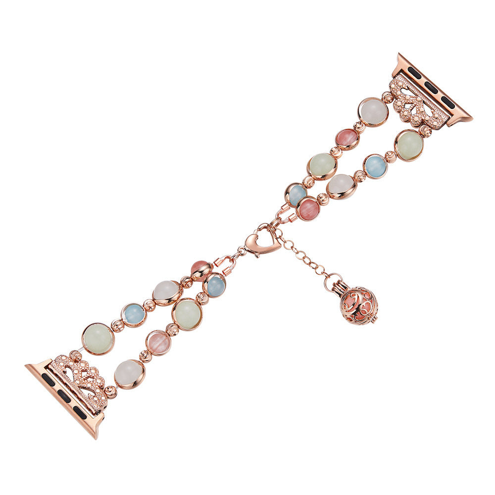 Fashion Creative Luminous Bead Metal Strap