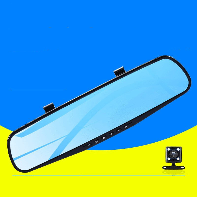 Driving recorder front and rear dual recording