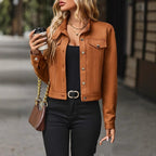Women's Casual Cropped Casual Jacket