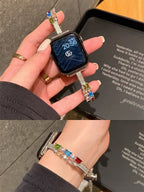 High-grade Metal Square Diamond Bracelet Strap