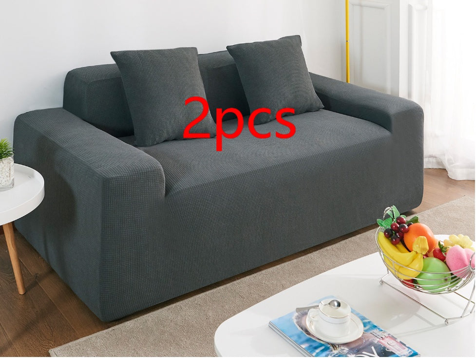 Waterproof Polar Fleece Solid Color Bomb Cover Sofa Slipcover Corner Case For Living Room 1 2 3 4 Seat
