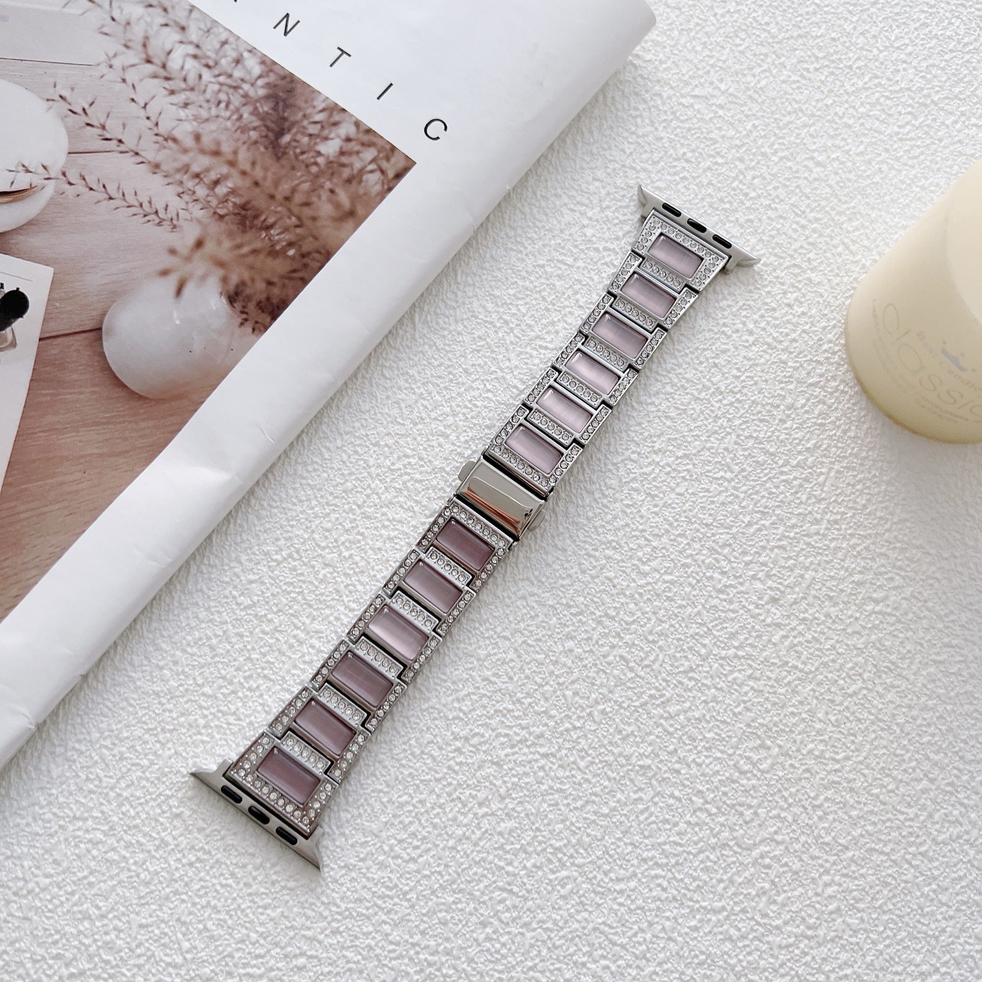 Women's Opal Diamond Fashion Metal Strap