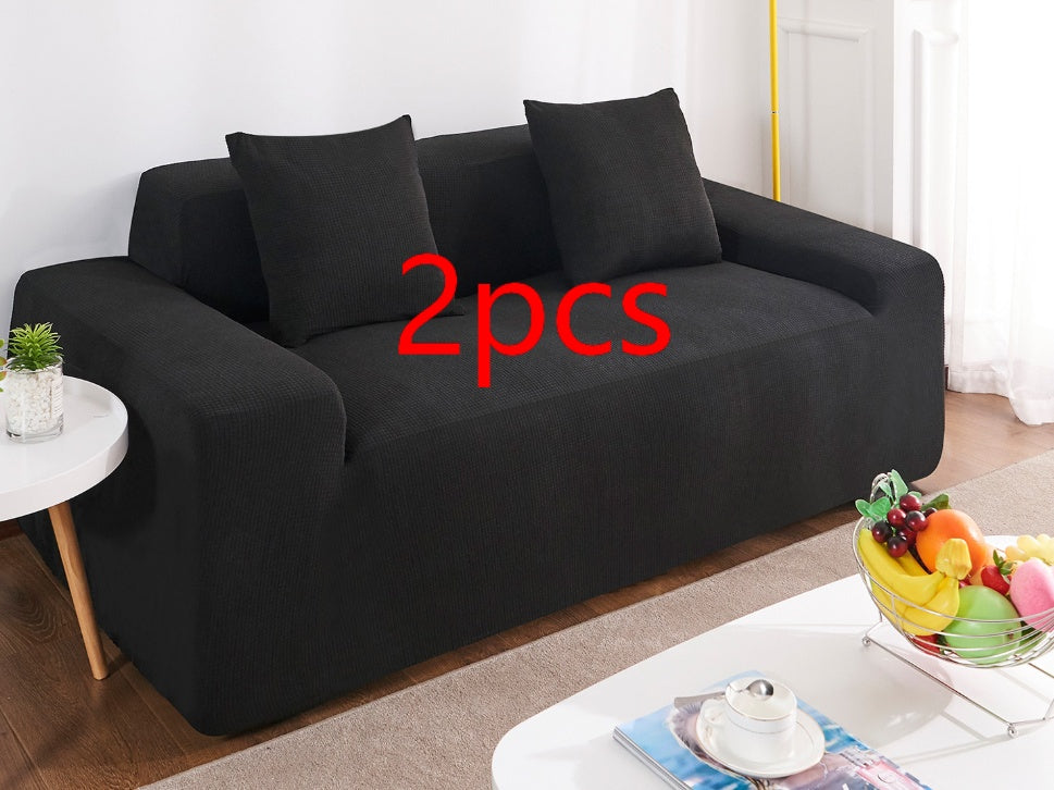Waterproof Polar Fleece Solid Color Bomb Cover Sofa Slipcover Corner Case For Living Room 1 2 3 4 Seat