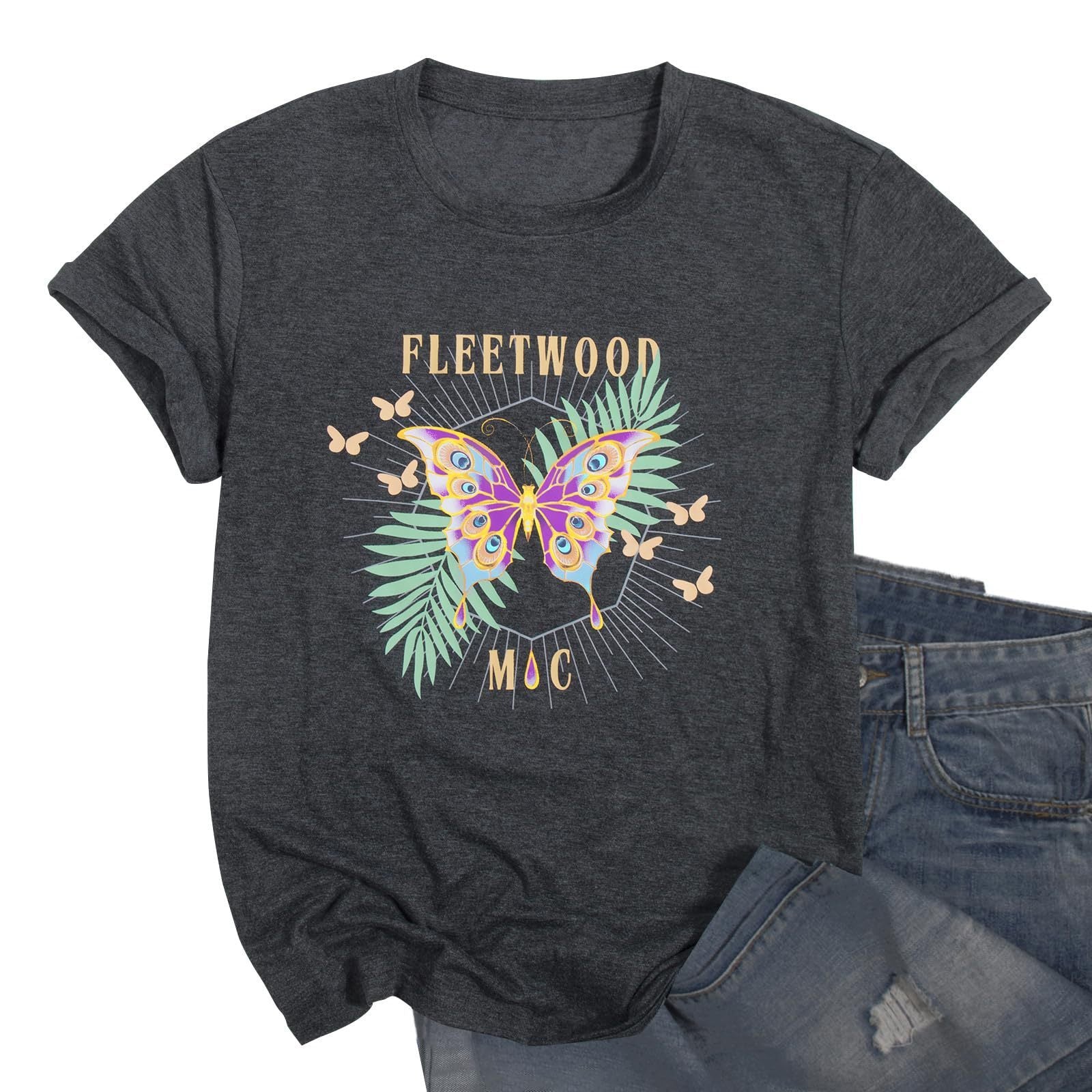 Spring And Summer Women's Printed Cotton T-shirt