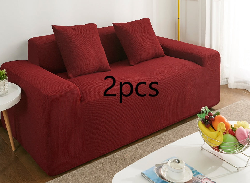 Waterproof Polar Fleece Solid Color Bomb Cover Sofa Slipcover Corner Case For Living Room 1 2 3 4 Seat