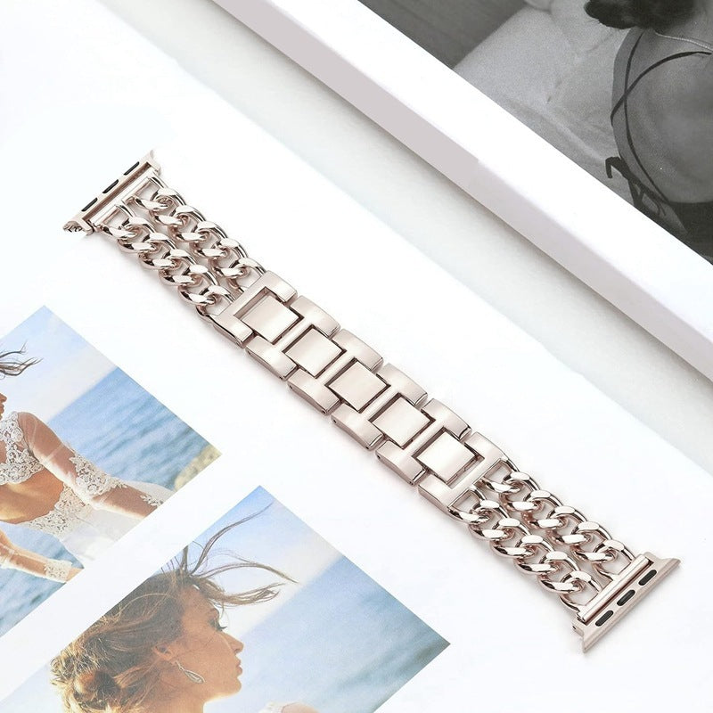 Stainless Steel Metal Strap Denim Chain Wrist Strap