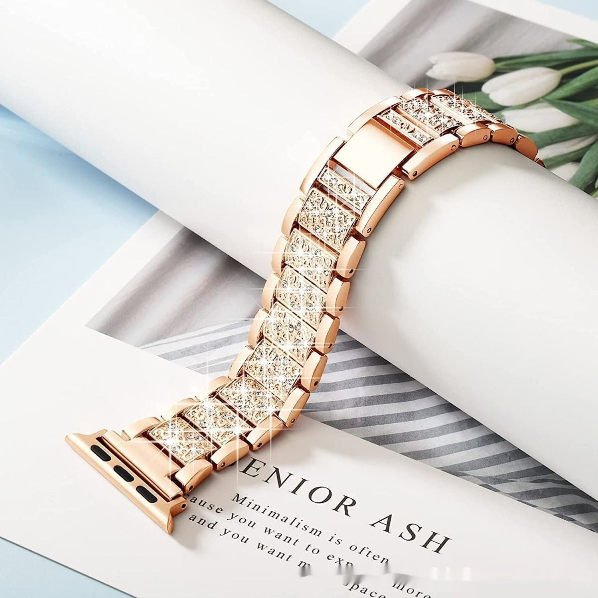 Smart Watch Band Three-bead Diamond Fashion Strap