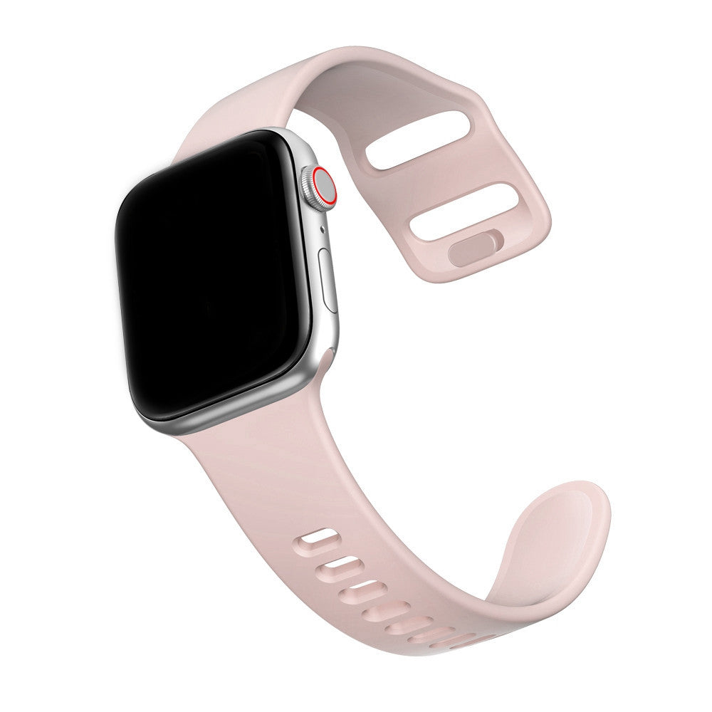 Compatible with Apple , Suitable For Apple Watch Strap Liquid Silicone  Sports Strap Simple Solid Color Wristband