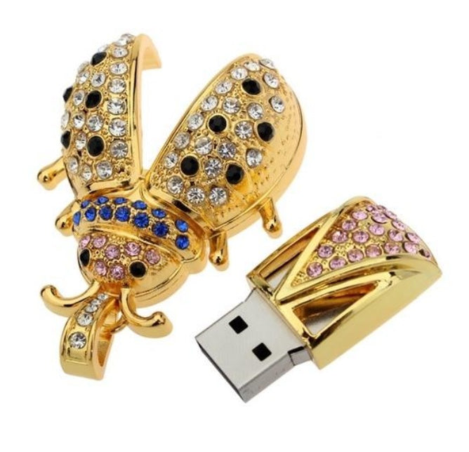 Metal Insect Jewelry Beetle USB Drive