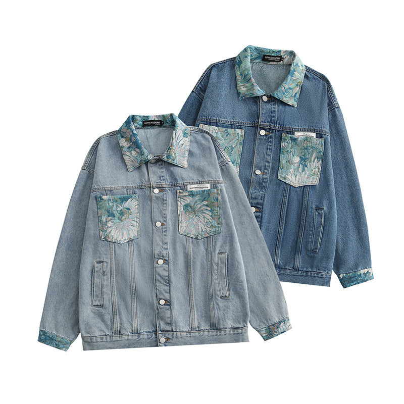 Couple's New Printed Loose Denim Jacket