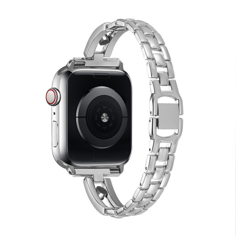 Stainless Steel Metal Round Diamond Strap