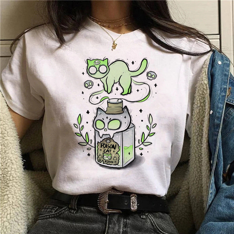 New Top Cute Cartoon Printed Casual T-shirt