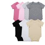 Romper Newborn Clothes 0-1 Years Old Solid Color Jumpsuit Male And Female Baby Baby Onesie