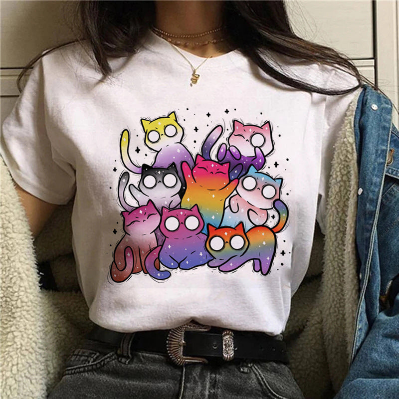 New Top Cute Cartoon Printed Casual T-shirt