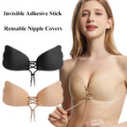 Large Size Strapless Bra Adhesive Sticky Push Up Bras For Women Rabbit Brassiere Lingerie Invisible Women Hot