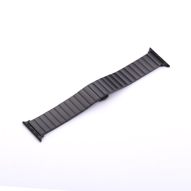Smart Watch Band Bamboo Stainless Steel Metal Strap