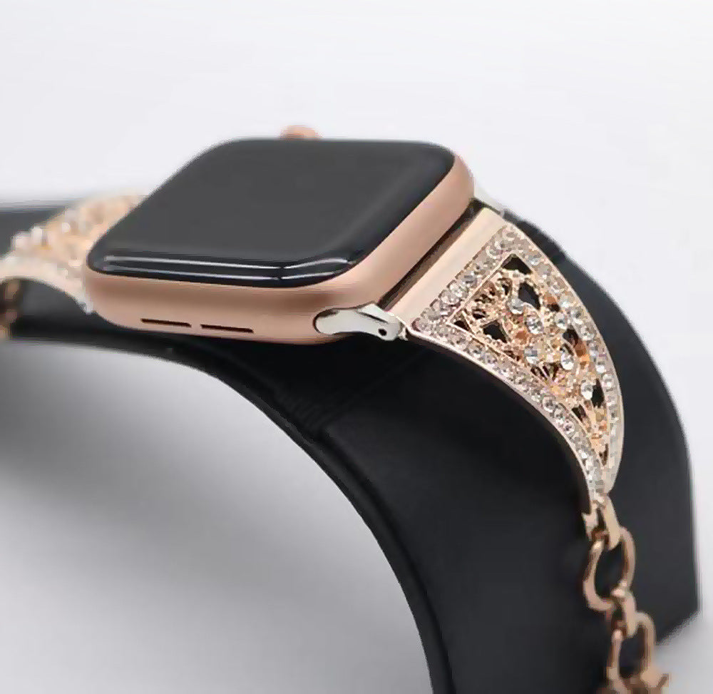 New Metal Fashion Diamond Bracelet Wristband Strap