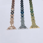 Creative Stainless Steel Diamond Solid Metal Strap