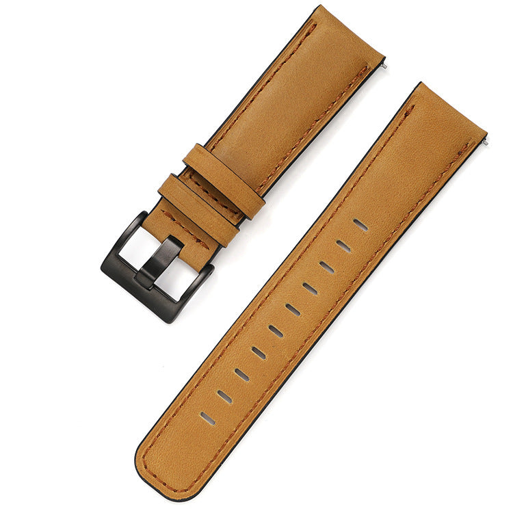 Simple Top Layer Cowhide Smart Watch Strap