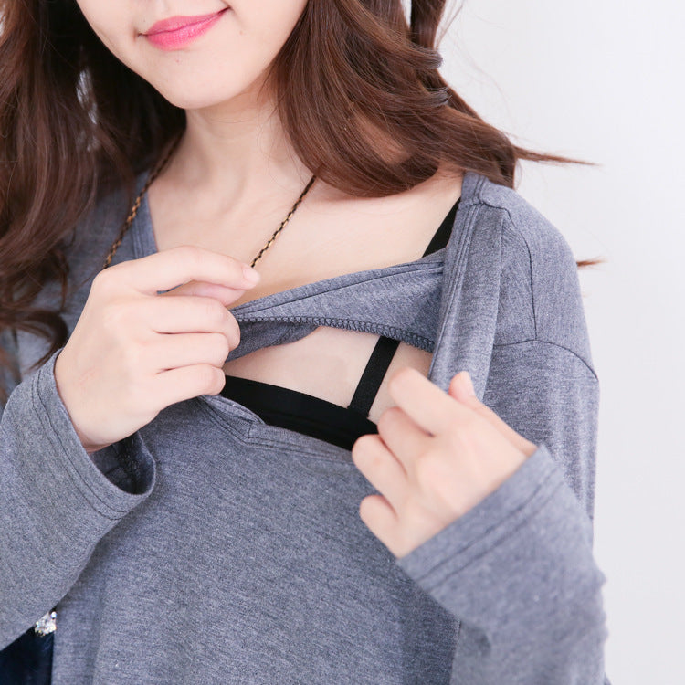 Maternity Wear Mid-length Breastfeeding Dress