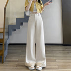 Tea Gray Flared Jeans Women's High Waist Slimming Bootcut Pants