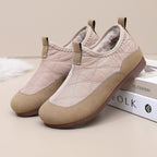 Winter Cloth Shoes For Women Plus Velvet Soft Bottom One Pedal Cotton Shoes Warm Flat Bottom Gommino