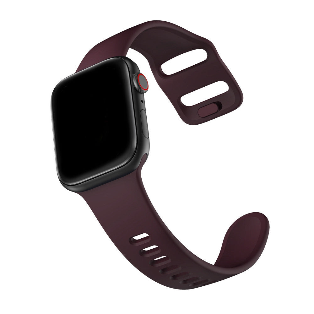 Compatible with Apple , Suitable For Apple Watch Strap Liquid Silicone  Sports Strap Simple Solid Color Wristband