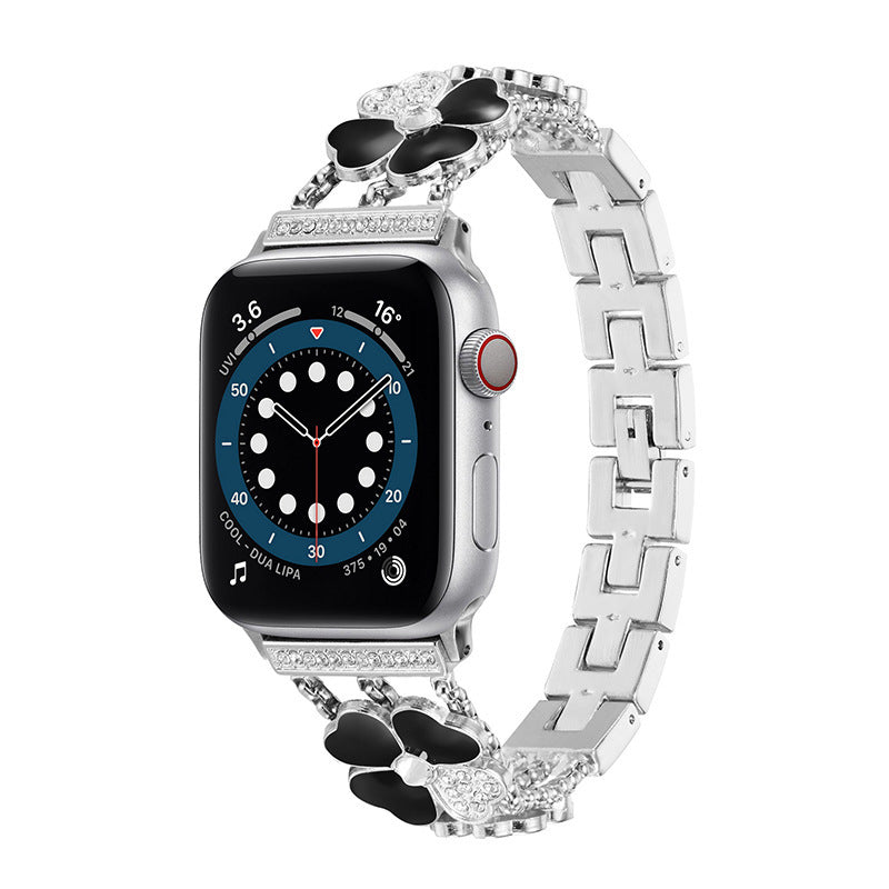 Metal Stainless Steel Four-leaf Clover Strap