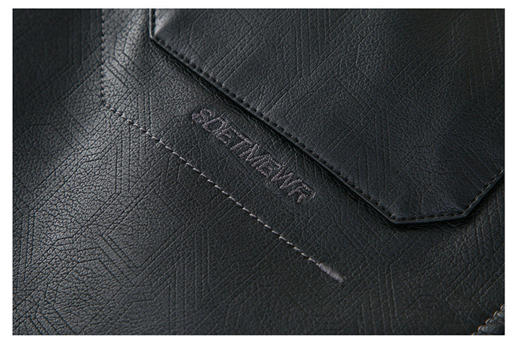 Autumn And Winter New Casual Men's Leather Jacket Men