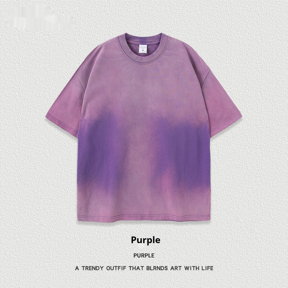 Retro Washed Short Sleeve Round Neck T-shirt