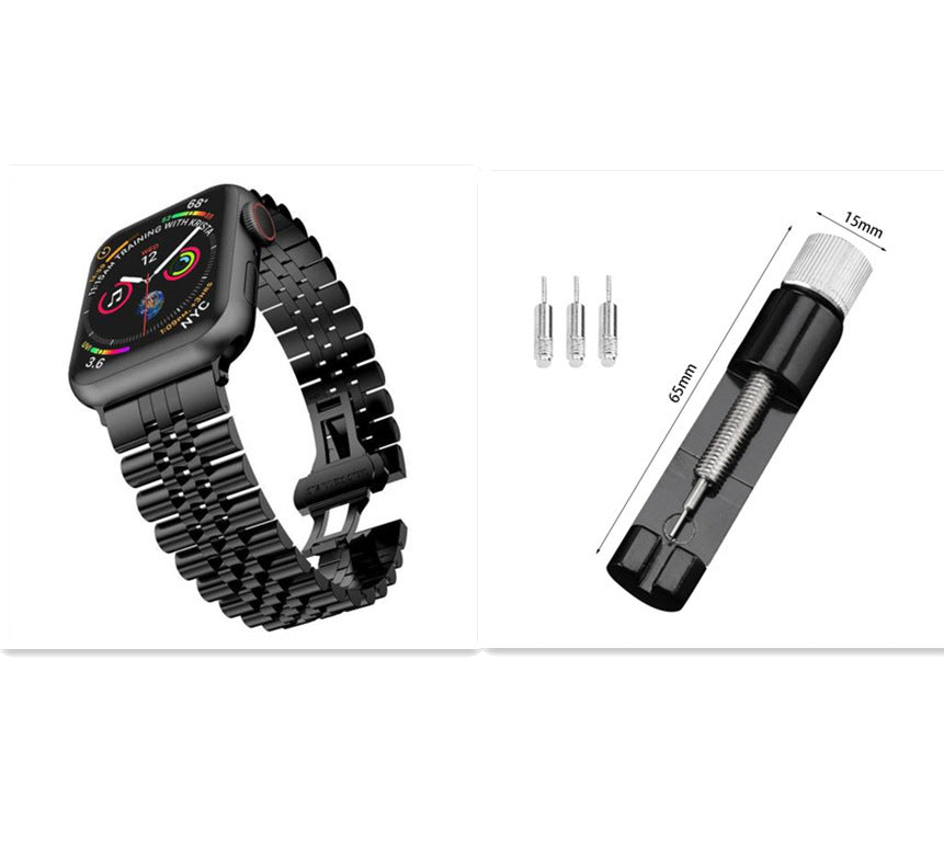 Five Bead Metal Stainless Steel Strap