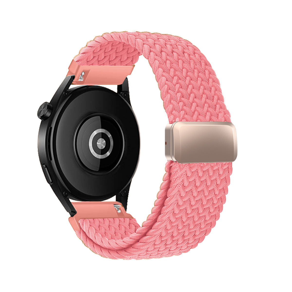 Metal Magnetic Buckle Nylon Braided Stretch Strap